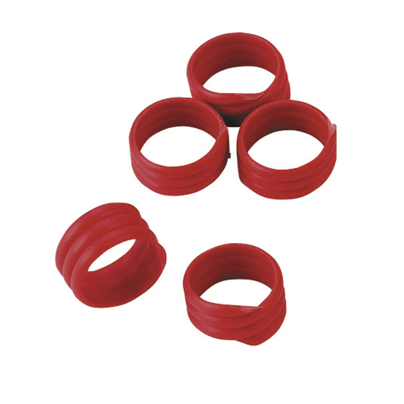 Kerbl Spriralringe für Hühner rot 16 mm 20 Stück im Pack