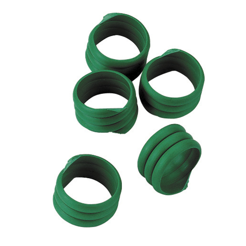 Kerbl Spriralringe für Hühner 16 mm grün 20 Stück im Pack