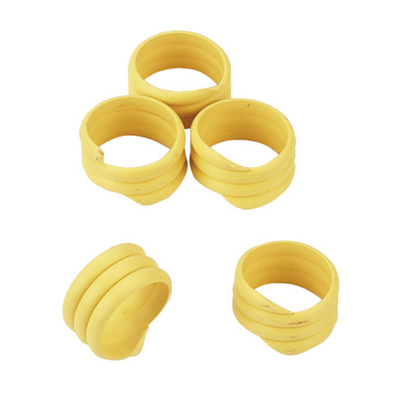 Kerbl Spriralringe für Hühner 16 mm gelb 20 Stück im Pack