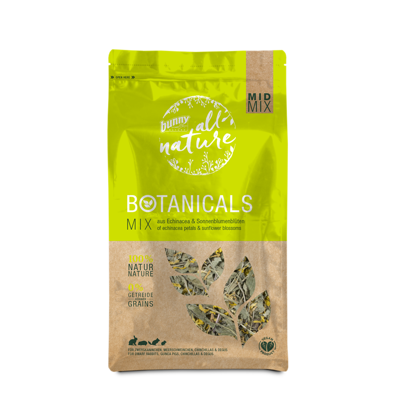 Bunny all nature Botanicals Mid Mix mit Echinacea & Sonnenblumenblüten 150 g