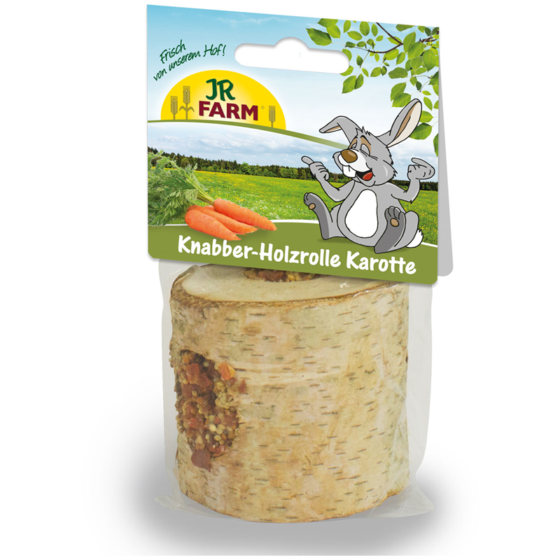 JR Farm Knabber-Holzrolle Karotte 150g