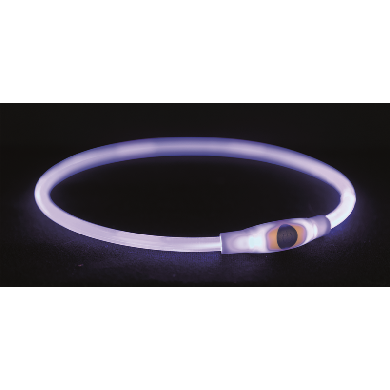 Trixie Flash Leuchtring USB S-M blau 40 cm/ø 8 mm