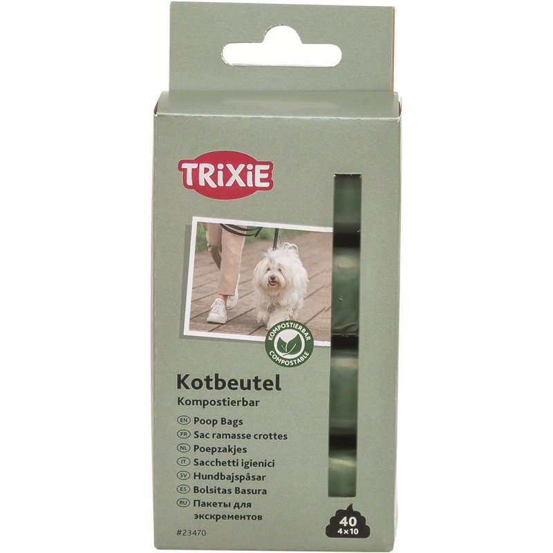 Trixie Hundekotbeutel biologisch abbaubar 4 Rollen á 10 Stück