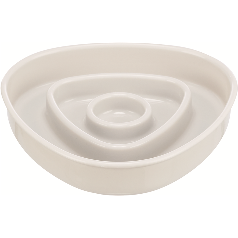 Trixie Slow Feeding Napf, Kunststoff/TPR, 0,35l/15 × 15 cm, grau