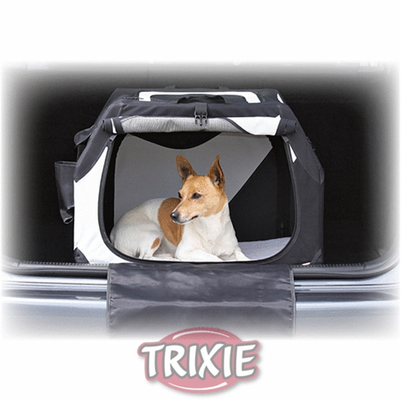 Trixie Hundetransportbox Vario 40 schwarz/grau M-L 91 × 58 × 61 cm