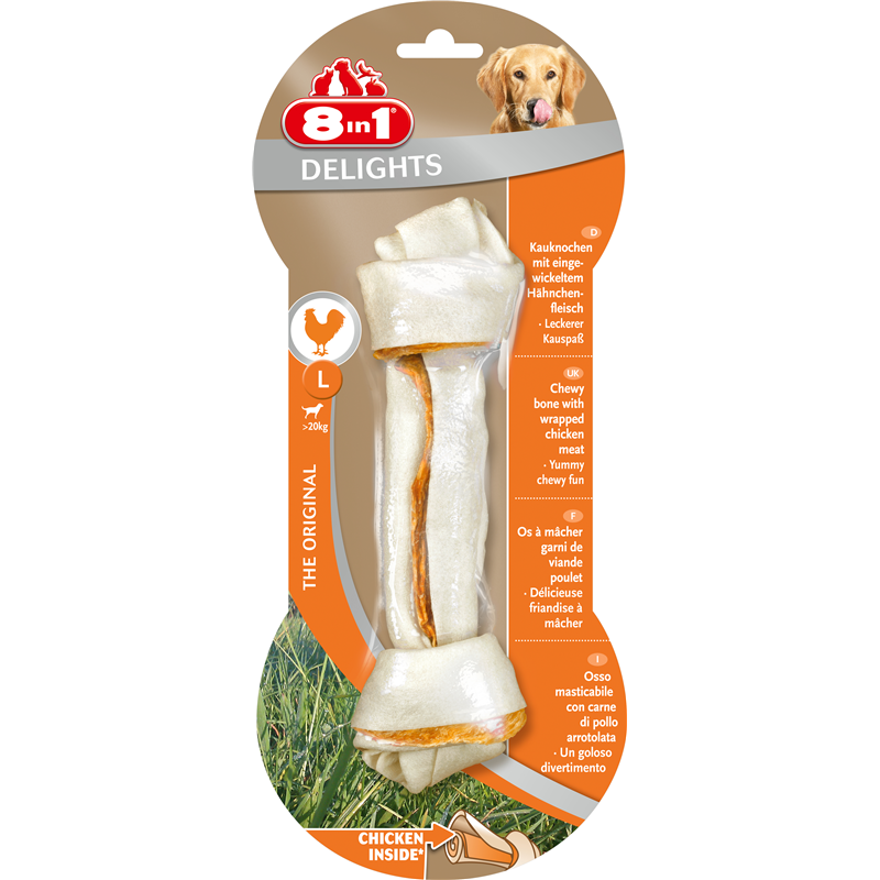 8in1 Delights Chicken Bone L 85 g