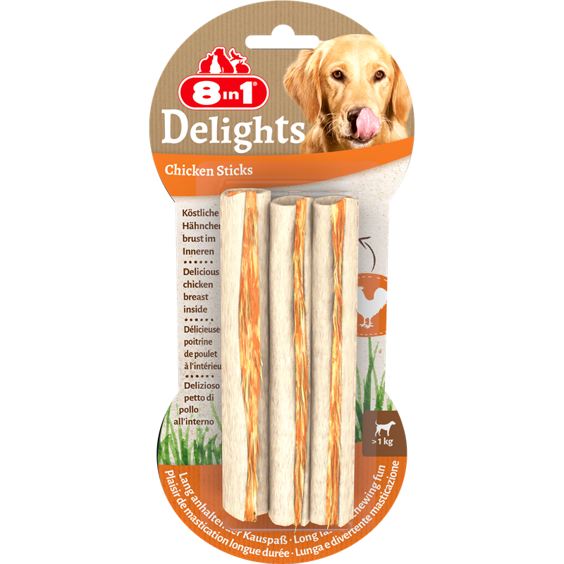 8in1 Delights Chicken Sticks 75 g