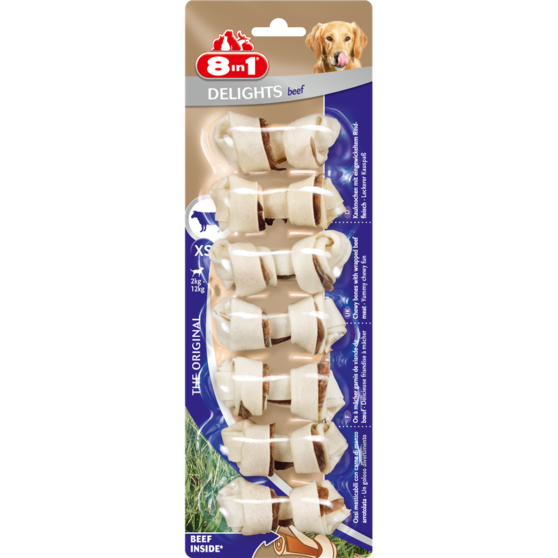 8in1 Delights Beef Bones XS 84 g