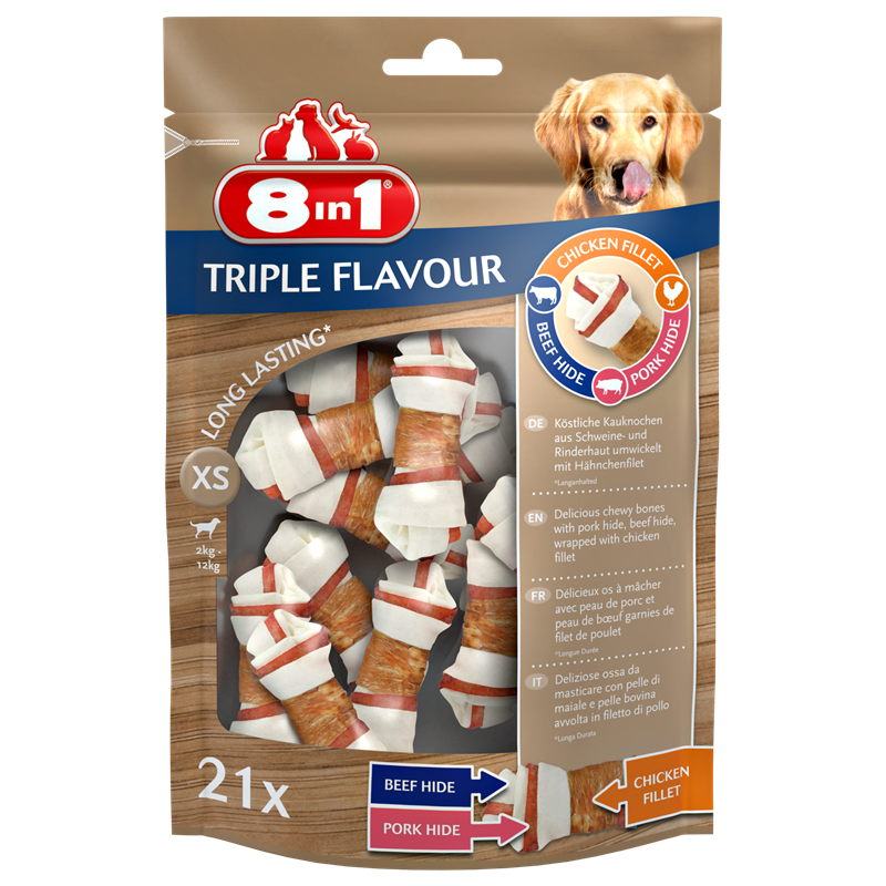 8in1 Triple Flavour Bones XS 290 g