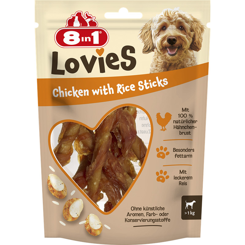 8in1 Lovies Chicken & Rice Sticks 80 g