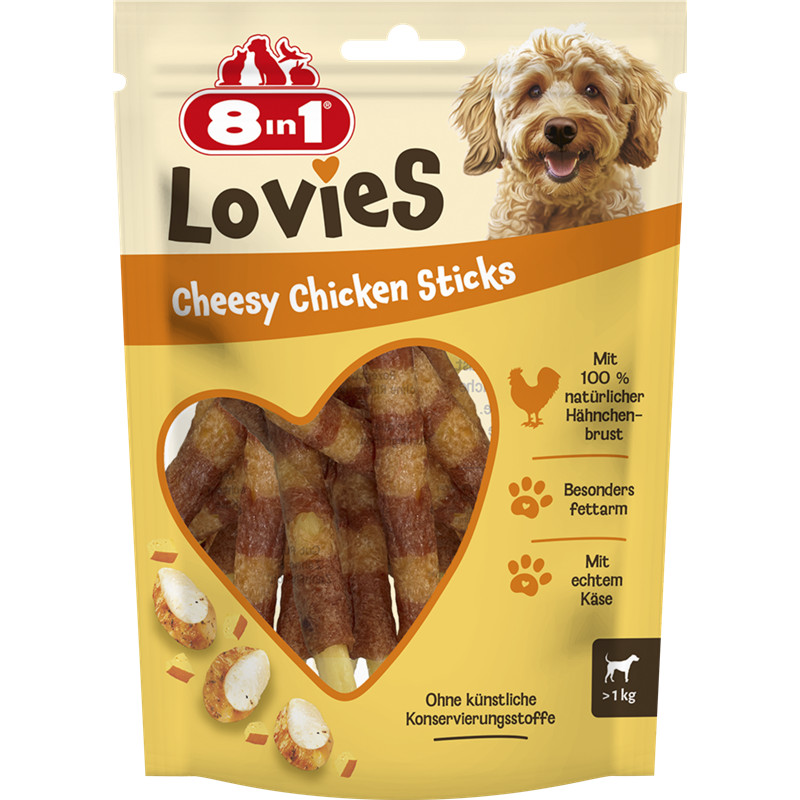 8in1 Lovies Cheesy Chicken Sticks 80 g