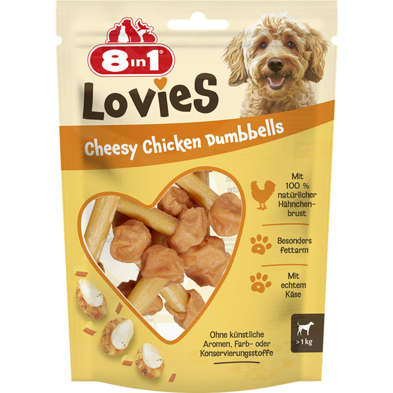 8in1 Lovies Cheesy Chicken Dumbbells 80 g