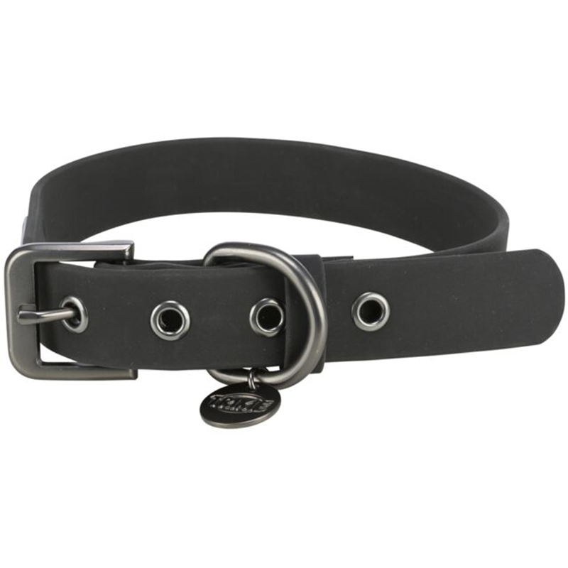 Trixie CityStyle Halsband, PVC, 20 mm, schwarz  S-M 30-37 cm