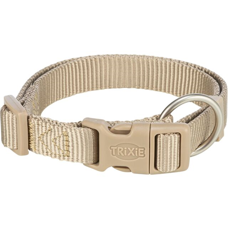 Trixie Premium Halsband, S: 25-40 cm/15 mm, sand