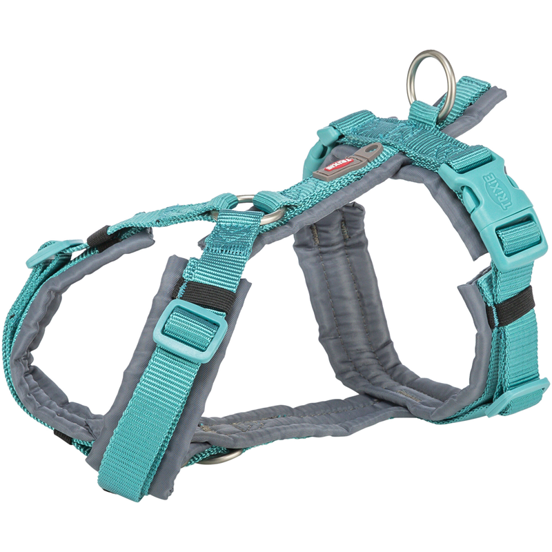 Trixie Dog Prem Trekk Geschirr M 53-64cm/20mm aqua/grafit