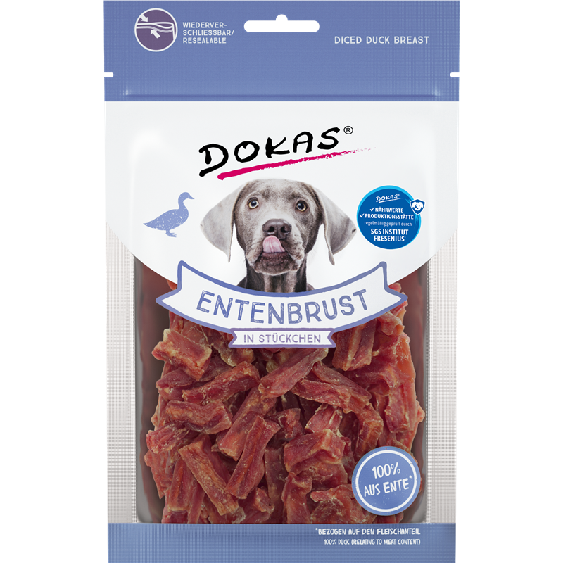 Dokas Snack Entenbrust in Stückchen 70g