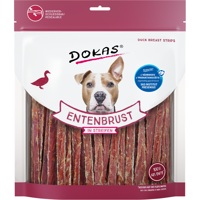 Dokas Snack Entenbrust in Streifen 500g