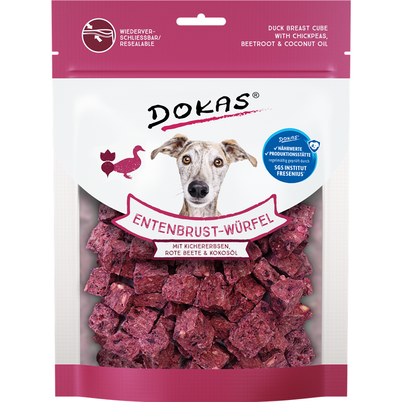Dokas Entenbrust-Würfel, Kichererbsen, Rote Beete 150 g