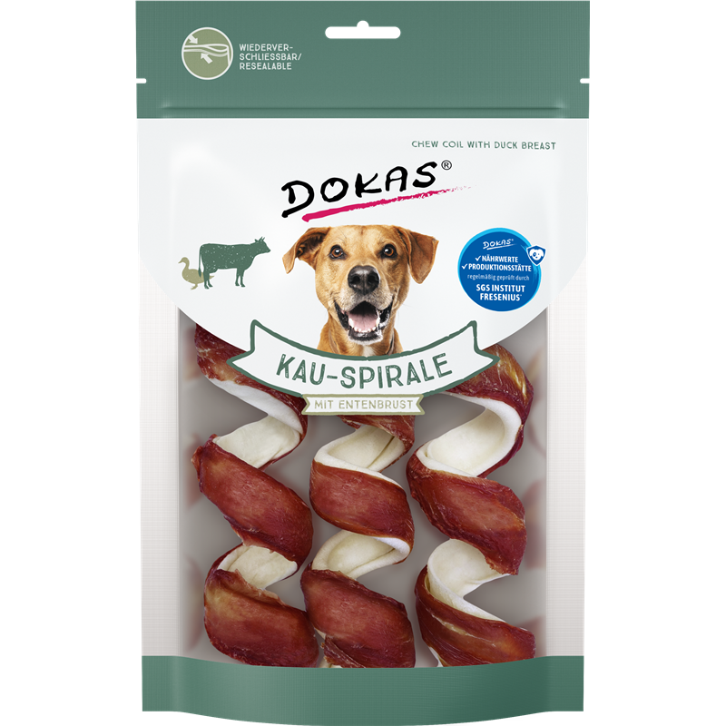 Dokas Kau-Spirale mit Entenbrustbrust 3 St. 110 g