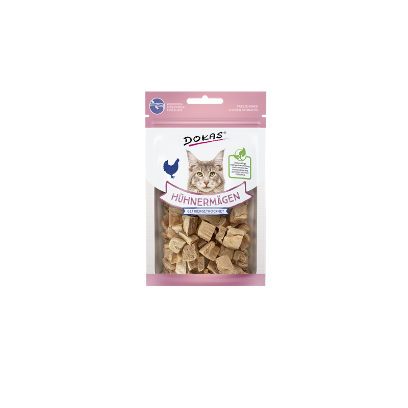 Dokas Cat Snack Hühnermägen gefriergetrocknet 12g