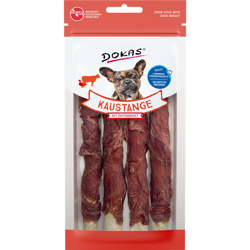 Dokas Dog Snack Kaustange mit Entenbrust 50g