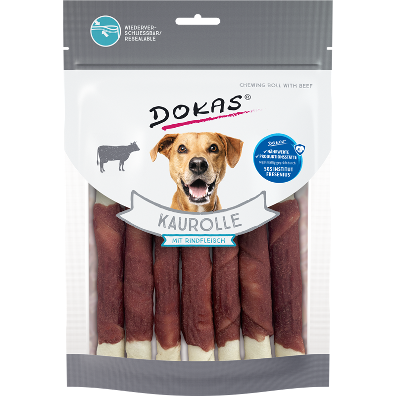 Dokas Dog Snack Kaurolle mit Rindfleisch 190g