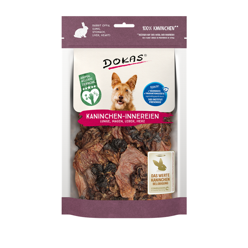 Dokas Kaninchen-Innereien (Herz, Lunge, Magen, Leber) 100 g