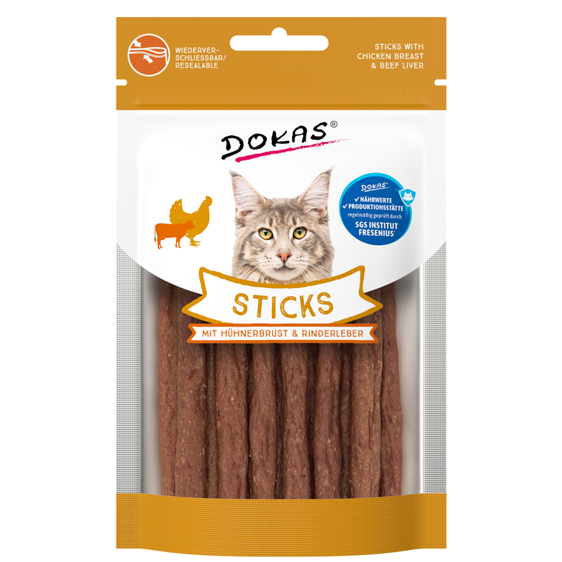 Dokas Sticks mit Hühnerbrust & Rinderleber 30 g