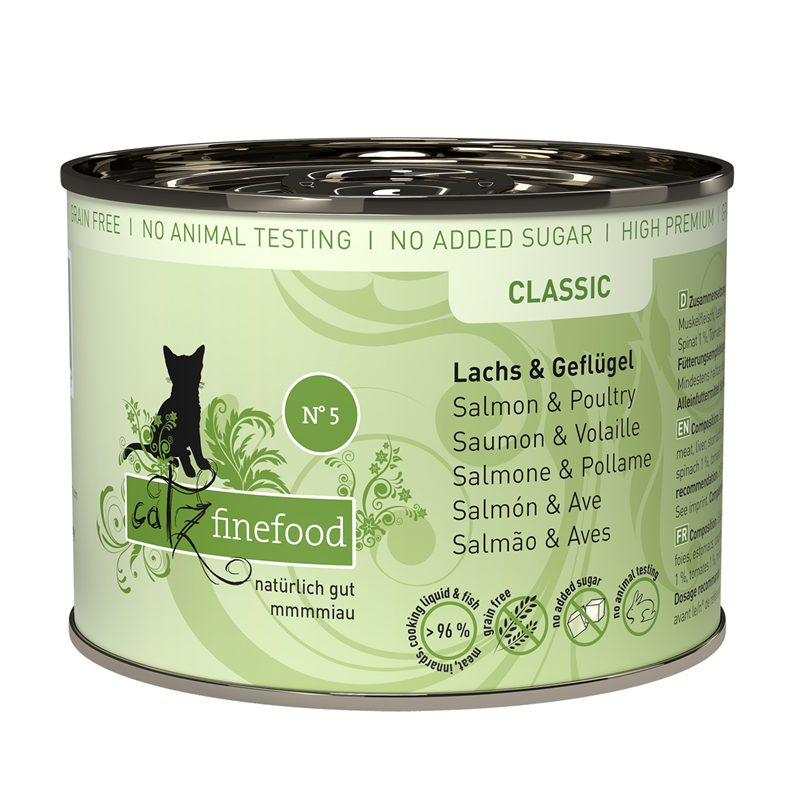 catz finefood No. 5 Lachs & Geflügel 200g-Dose