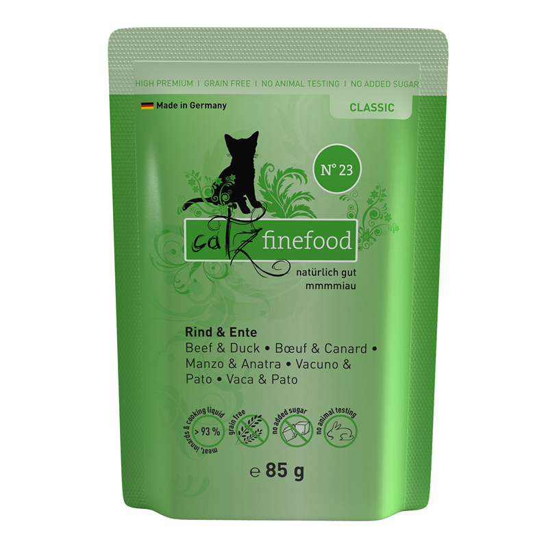 catz finefood CLASSIC Rind & Ente 85g