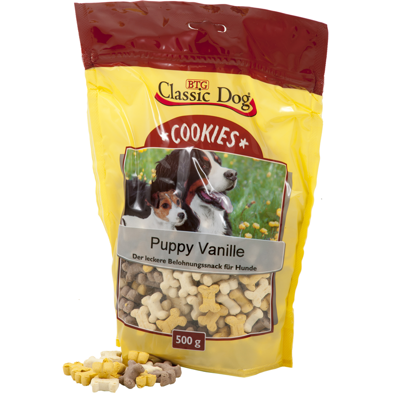 Classic Dog Snack Cookies Puppy Mix Vanille 500g
