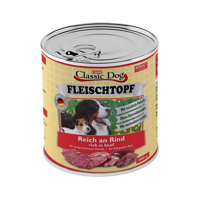 Classic Dog Dose Adult Fleischtopf Reich an Rind 800g
