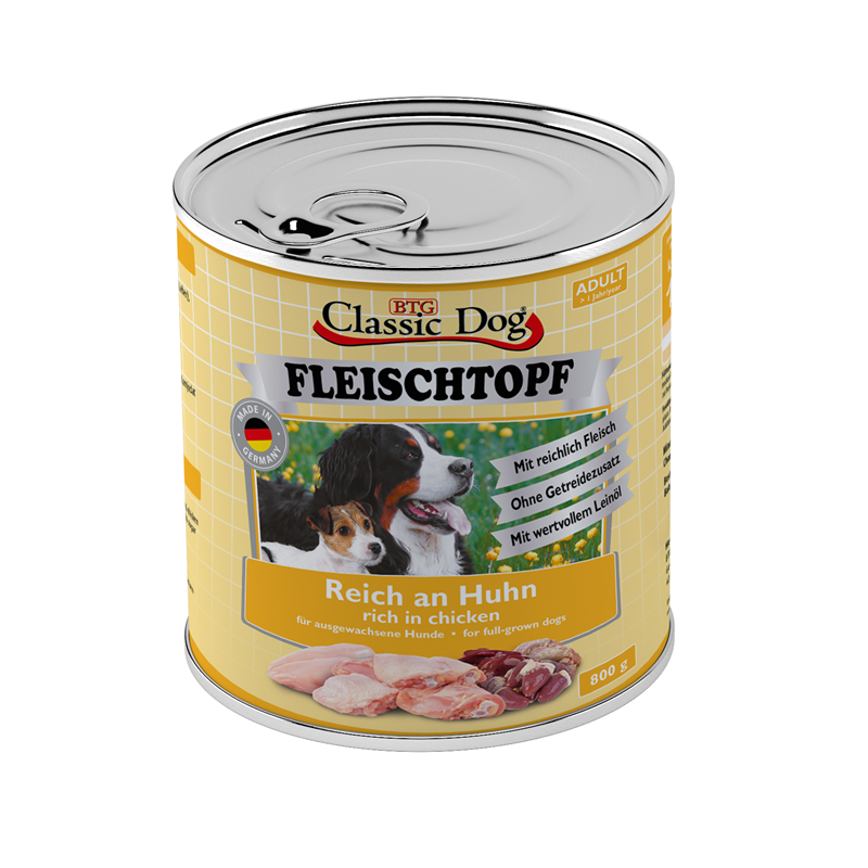 Classic Dog Dose Adult Fleischtopf Reich an Huhn 800g