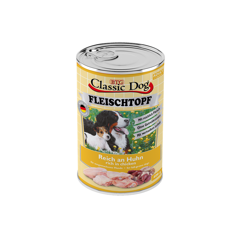 Classic Dog Dose Adult Fleischtopf Reich an Huhn 400 g