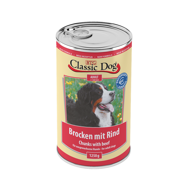 Classic Dog Dose Brocken mit Rind 1250 g