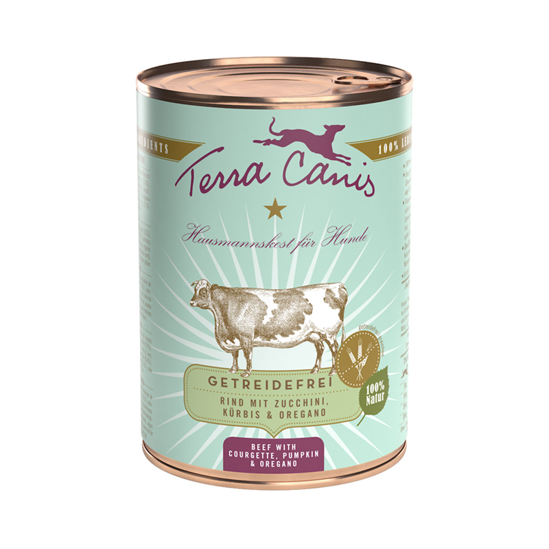 Terra Canis Dose getreidefrei Rind mit Zucchini, Kürbis und Oregano 400 g