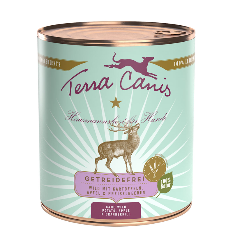 Terra Canis Dose getreidefrei Wild mit Kartoffel, Apfel und Preiselbeere 800 g