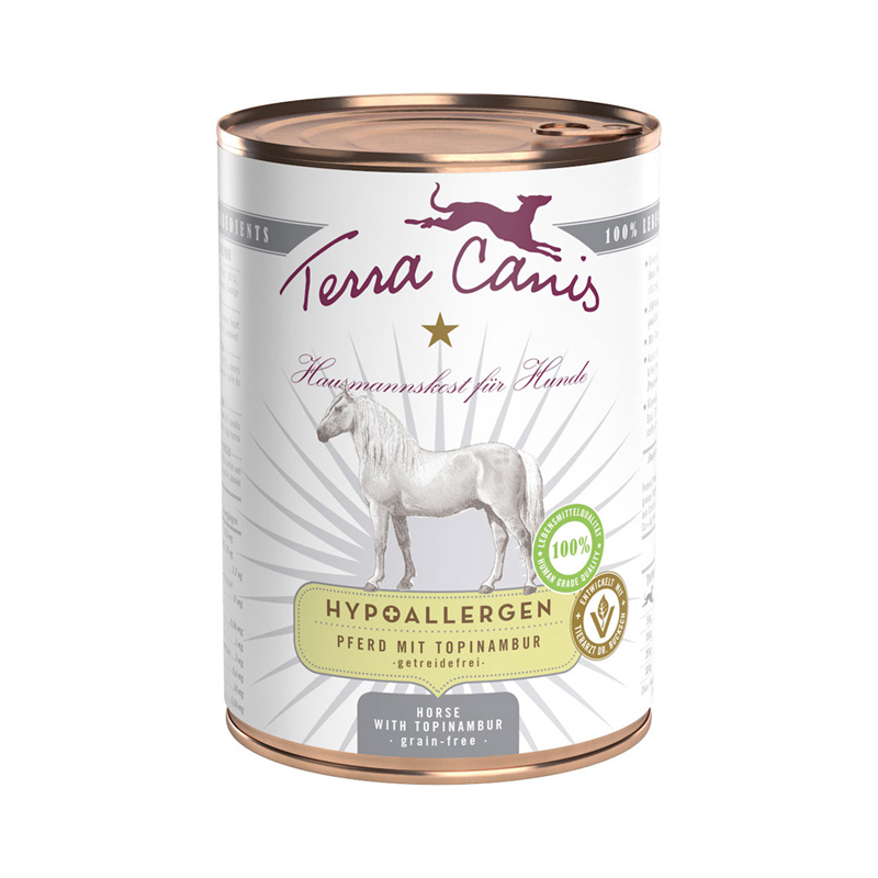 Terra Canis Dose Hypoallergen Pferd mit Topinambur 400 g