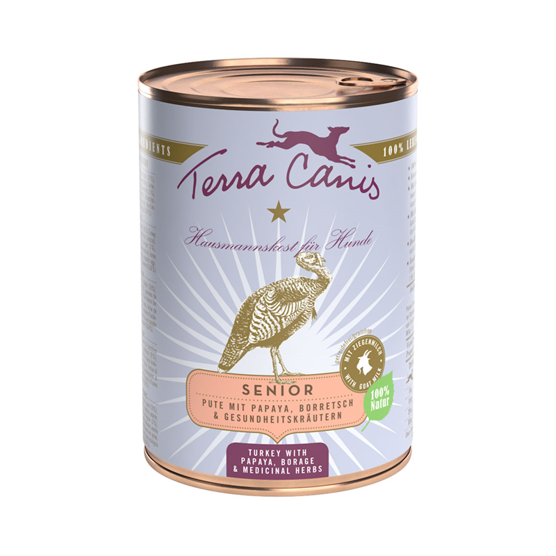 Terra Canis Dose Senior mit Pute mit Papaya, Brokkoli und Gesundheitskräutern 400 g