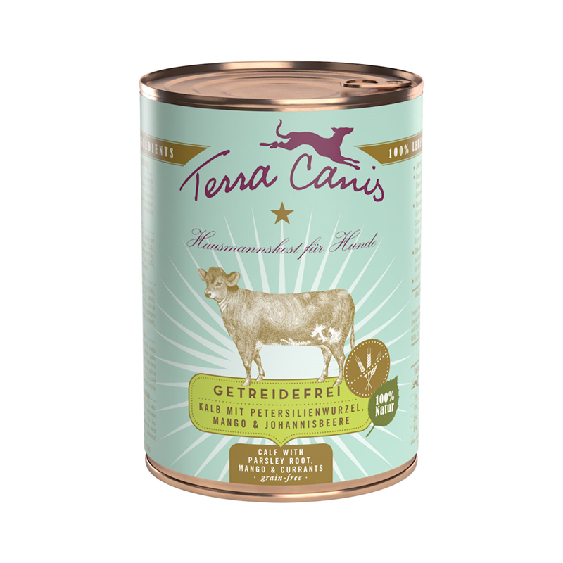 Terra Canis Dose getreidefrei Kalb mit Petersilienwurzel, Mango und Johannisbeere 400 g