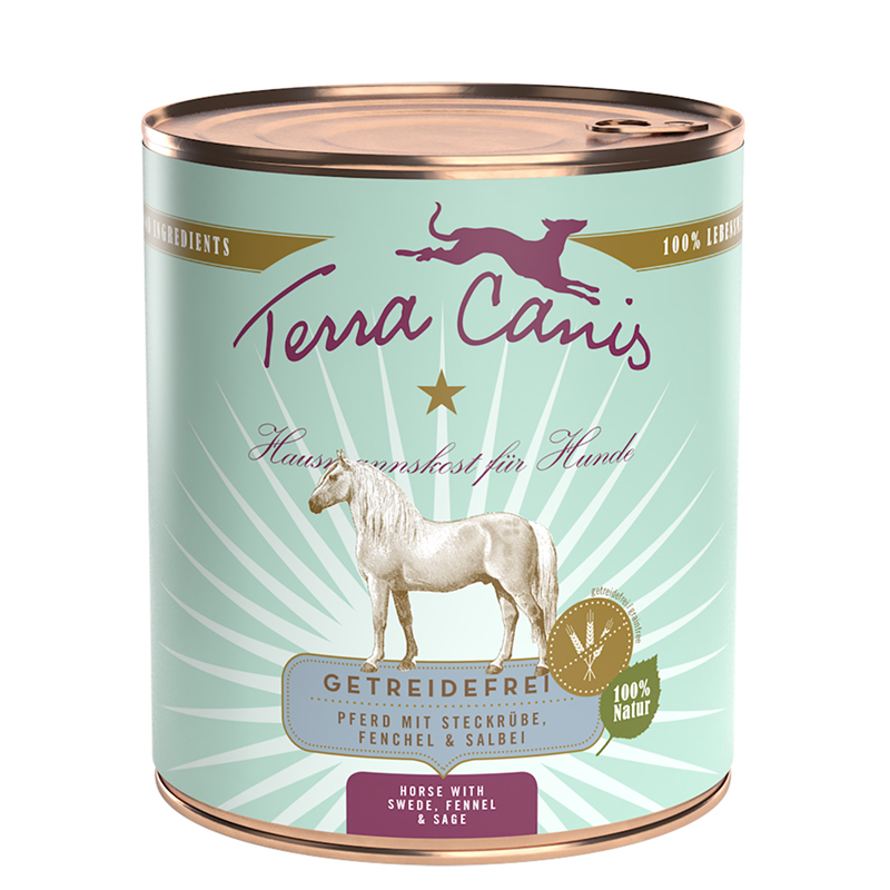 Terra Canis Dose getreidefrei Pferd mit Steckrübe, Fenchel und Salbei 800 g