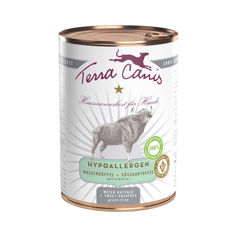 Terra Canis Dose Hypoallergen Wasserbüffel mit Süßkartoffel 400 g