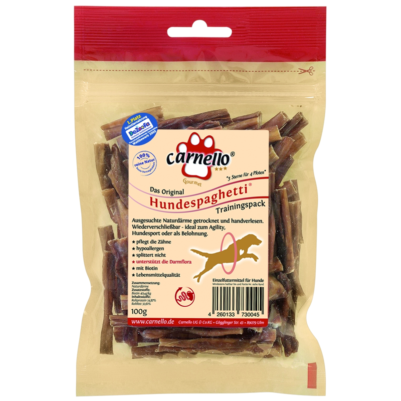 Carnello Hunde Snack Hundespaghetti Trainingspack 100g