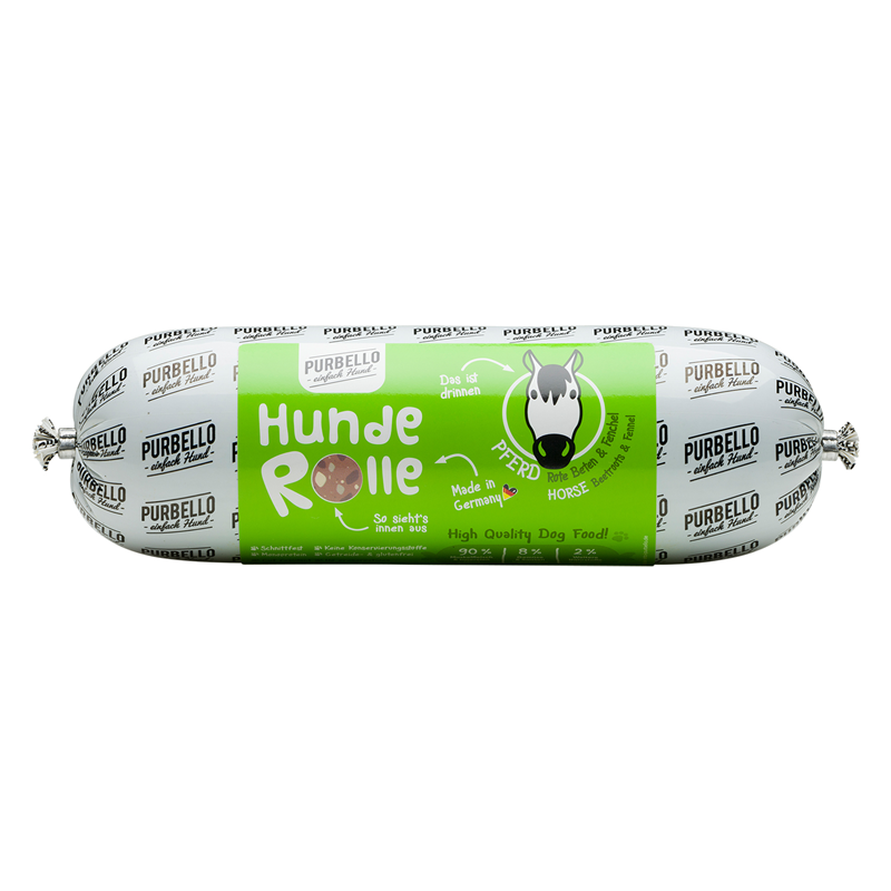 Purbello HundeRolle Pferd mit Roter Bete & Fenchel 800g
