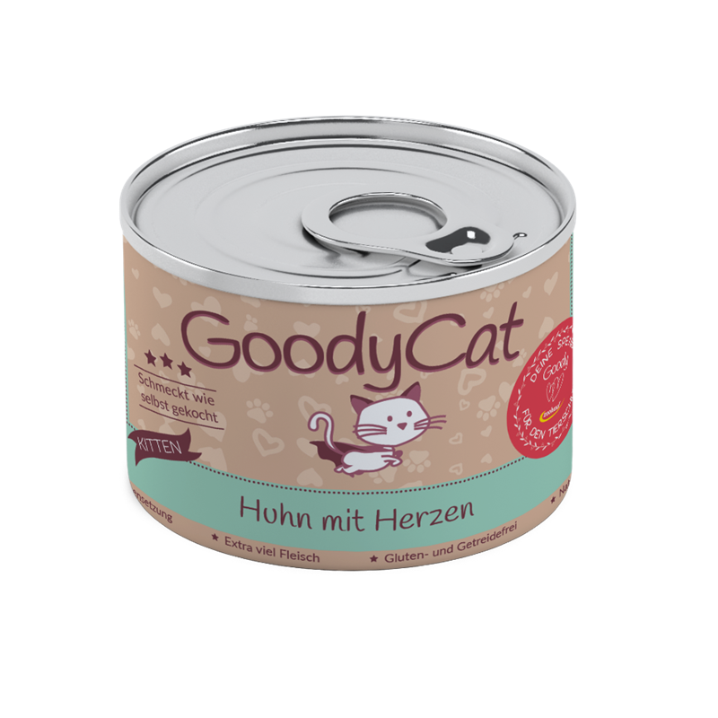 GoodyCat Dose Kitten Huhn mit Herzen, Leber und Süßkartoffel 180 g