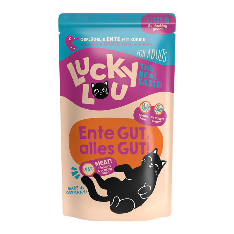 Lucky Lou PB Lifestage Adult Geflügel + Ente125g