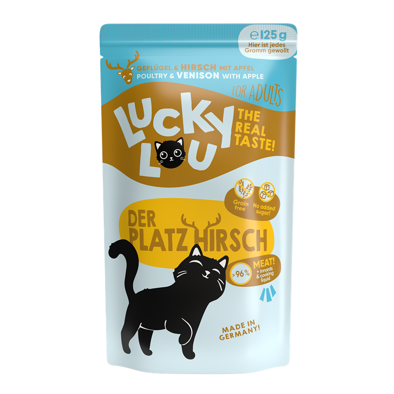 Lucky Lou PB Lifestage Adult Geflügel + Hirsch 125g