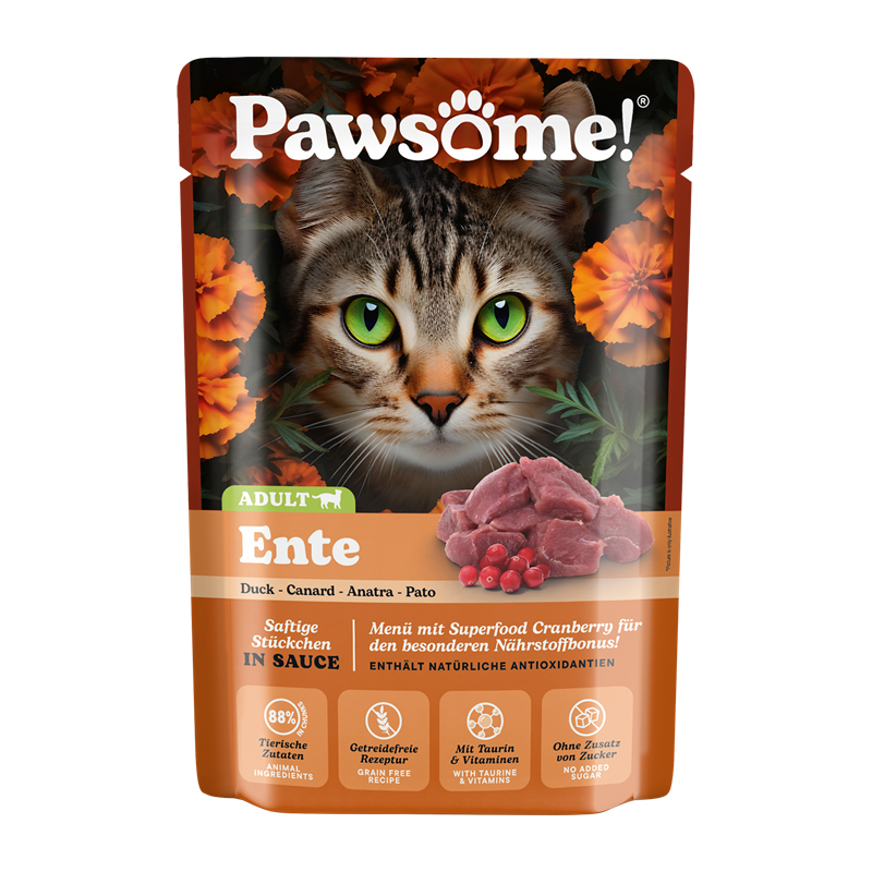 Pawsome! Adult Ente 85g Pouchbeutel