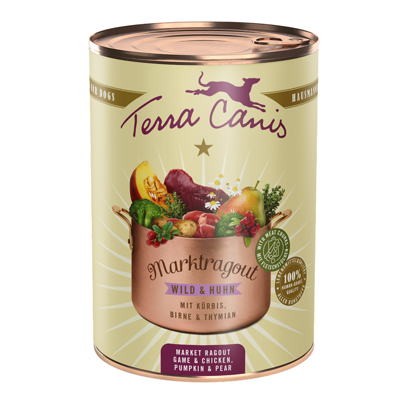 Terra Canis Marktragout Wild & Huhn mit Kürbis, Birne und Thymian 385 g