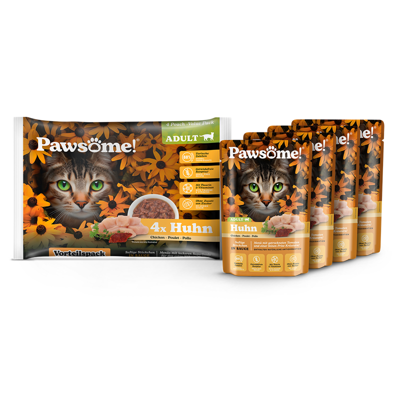 Pawsome! Adult Huhn 4 x 85 g Multipack